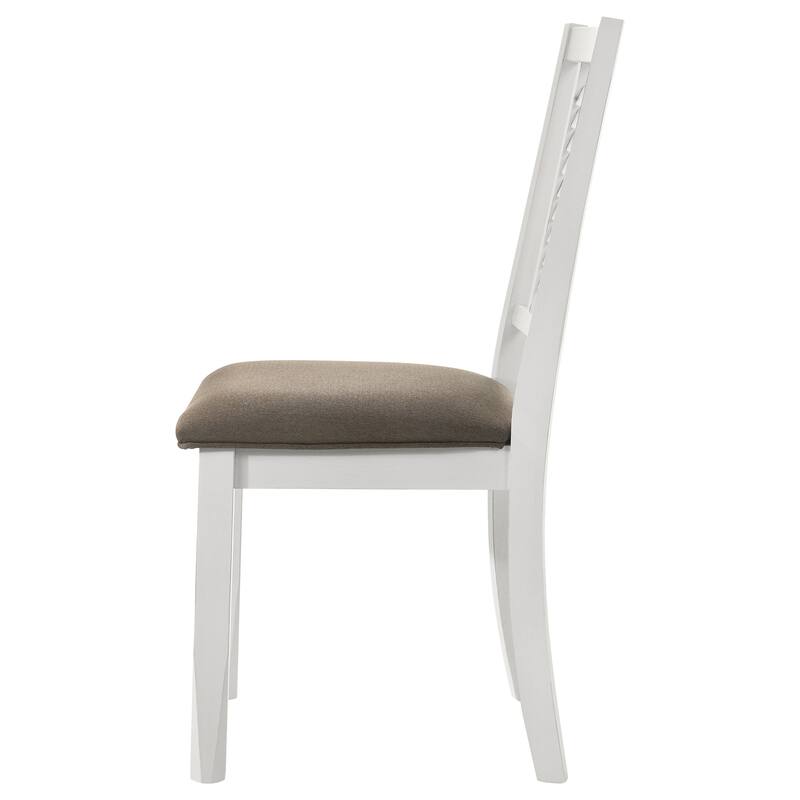 Appleton Washed Black Wood Dining Side Chair (Set of 2)