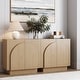 preview thumbnail 74 of 84, Iris Wooden Accent Cabinet, Sideboard Credenza or TV Stand with Arched Cabinet Doors and Adjustable Shelves