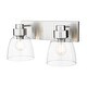 preview thumbnail 4 of 9, Golden Lighting 9314-BA2 CLR Remy 2 Light 17" Wide Vanity Light