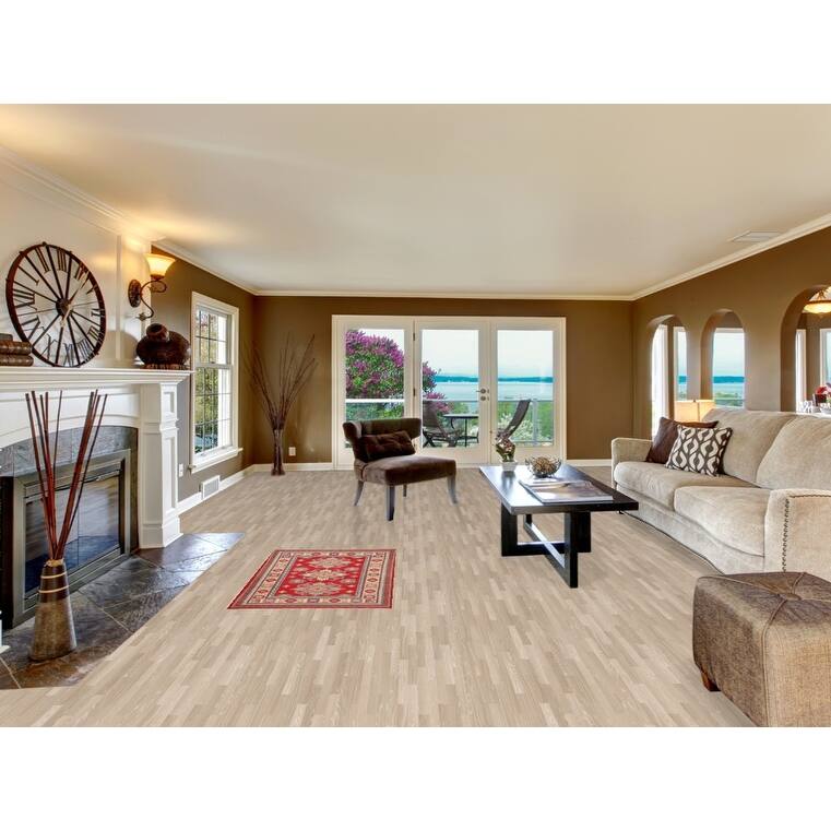 Geometric Red Kazak Foyer Rug Hand-Knotted Oriental Wool Carpet - 2'7" x 4'3"