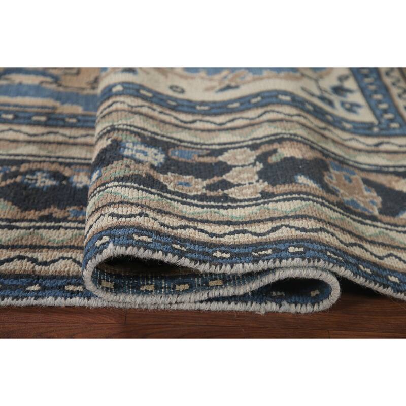 Hamedan Persian Vintage Area Rug Living Room Hand-knotted Wool Carpet - 6'11" x 9'7"