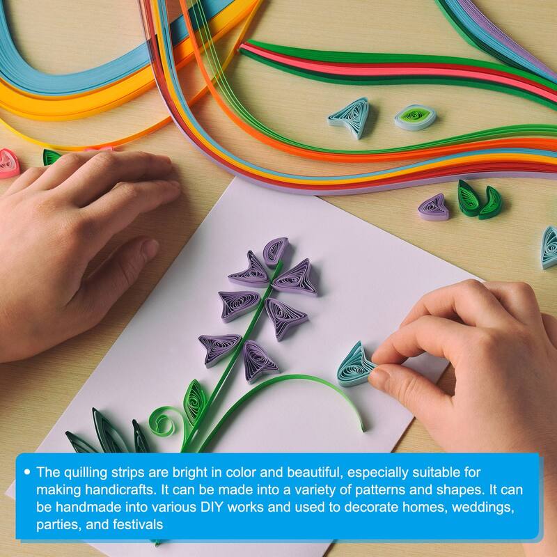 720pcs Quilling Strips Paper 1.5mm 39cm Origami Paper