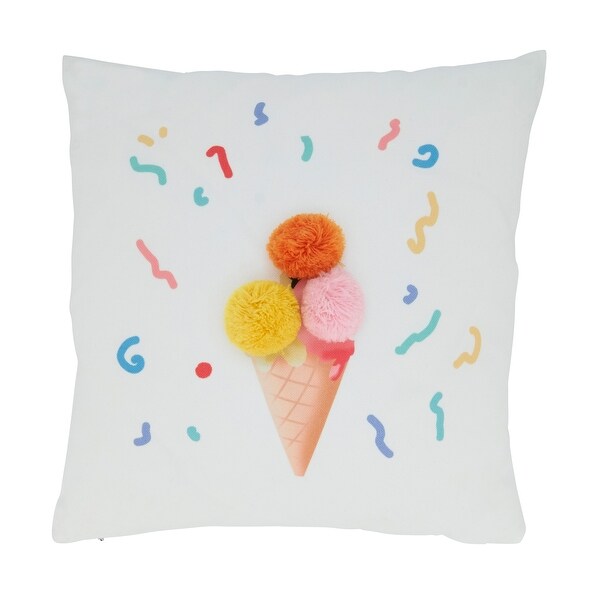 Cream pom pom pillow sale