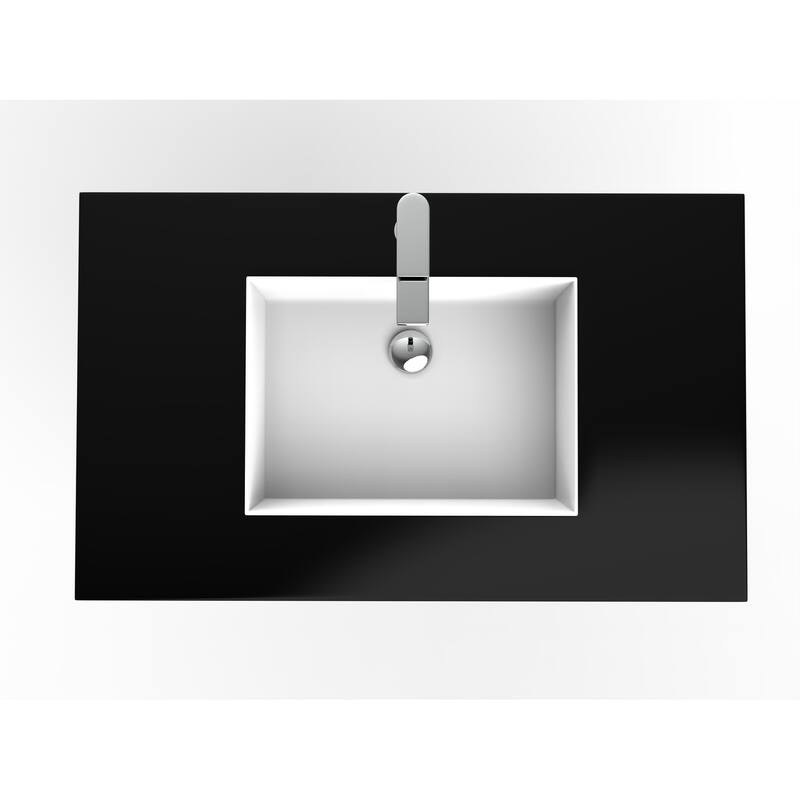 Serenity Solid-Surface Bathroom Vanity Top with Sink