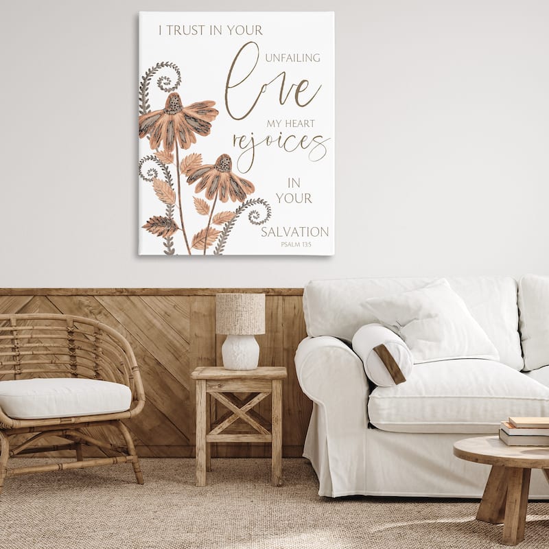 Stupell Trust In Your Unfailing Love Canvas Wall Art Design By Annie LaPoint