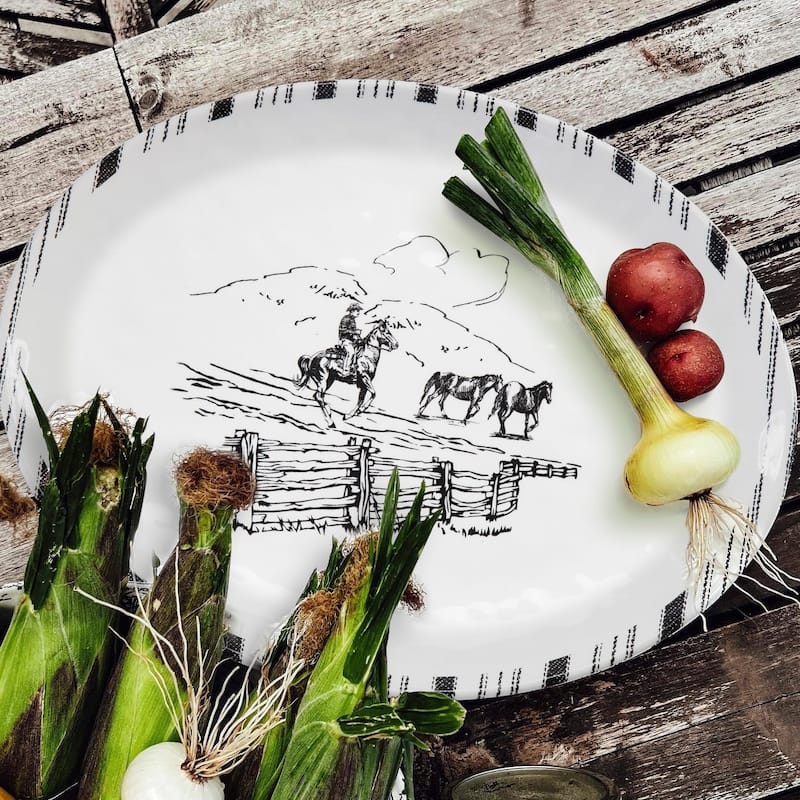 Paseo Road by HiEnd Accents Ranch Life Melamine Serving Platter, 1PC