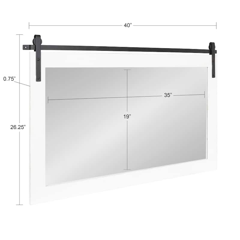 Kate and Laurel Cates Rustic Rectangular Wall Mirror