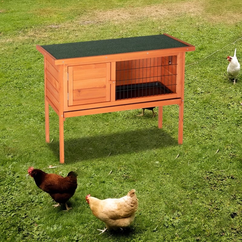 36" Single Deck Waterproof Wooden Chicken Coop - N/A