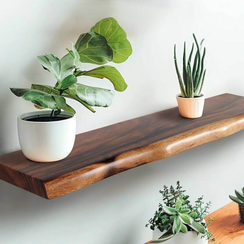 Acacia Wood Shelf with Live Edge