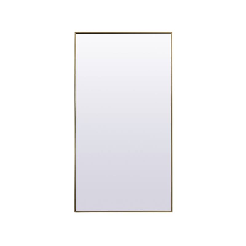 Indigo Home Metal Frame Rectangle Full Length Mirror 36x72 Inch - Brass