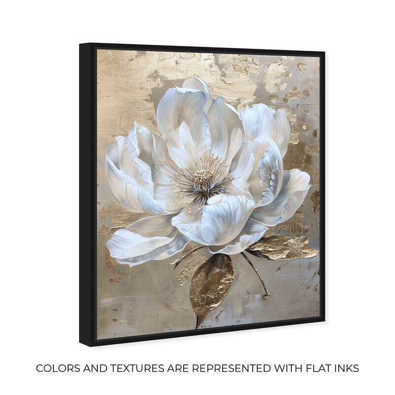 Art Remedy Athenas Flower Framed Floral Fine 1 Piece Canvas Wall Art