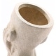 preview thumbnail 14 of 13, Speckled Beige Thoughtful Bust Head MgO Indoor/ Outdoor Statue Planter