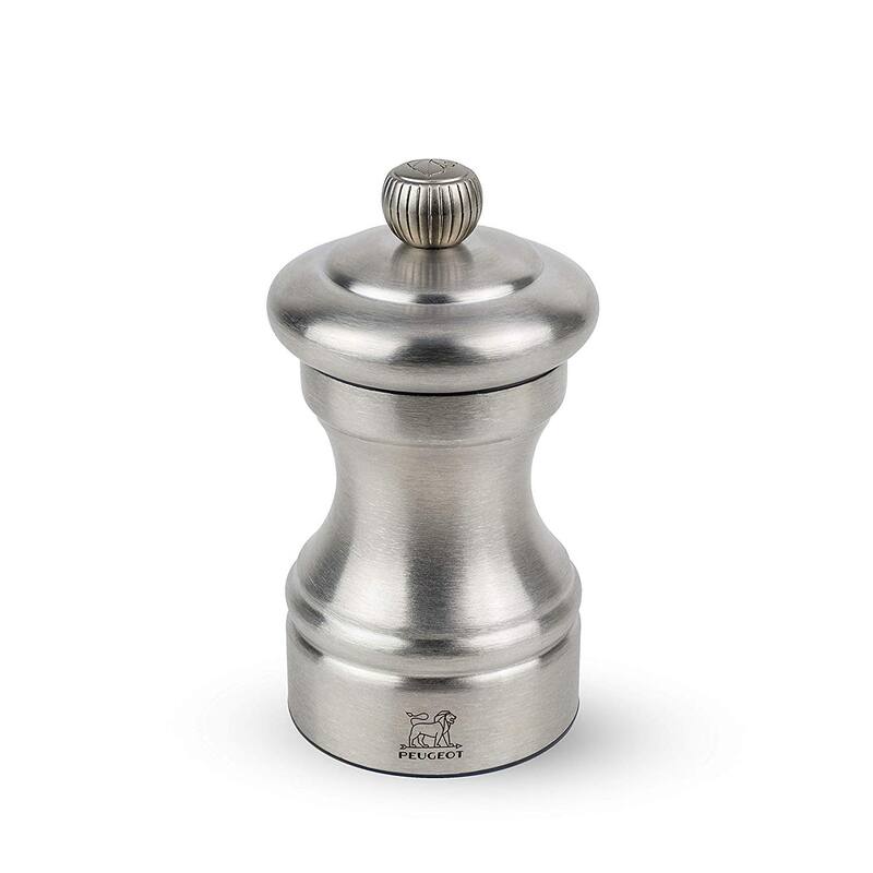 Peugeot Bistro Chef Salt Mill, 10cm/4", Stainless Steel