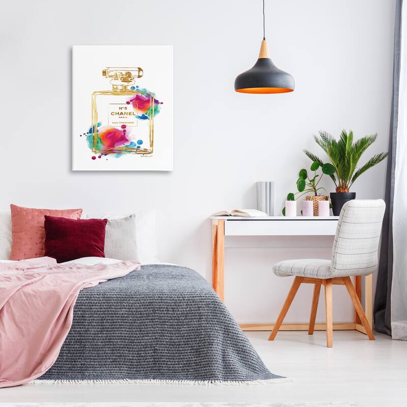 Stupell Fashion Perfume Gold Rainbow Wall Art - Multi-Color