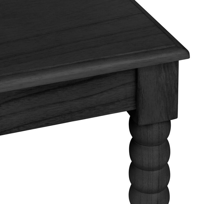 Square Mindi Wood Black End Table