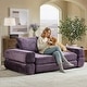 preview thumbnail 8 of 25, Modern Chenille Convertible Sofa Bed Queen Size Split Back Design