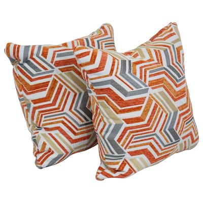 Blazing Needles 17-inch Square Throw Pillows (Set of 2)