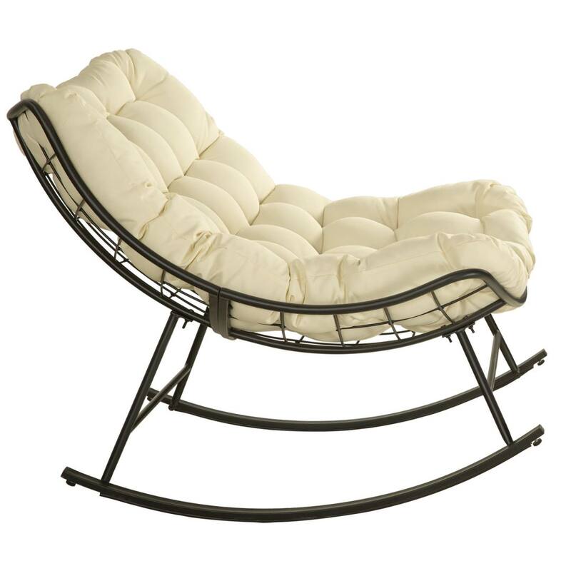 Rocker Recliner Egg Reading Chair with Large Cushions