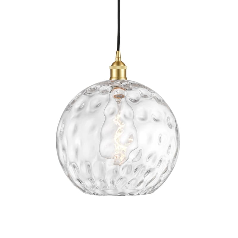 Innovations Lighting 616-1P-15-12 Athens Pendant Athens 12" Wide - Satin Gold / Clear Water Glass