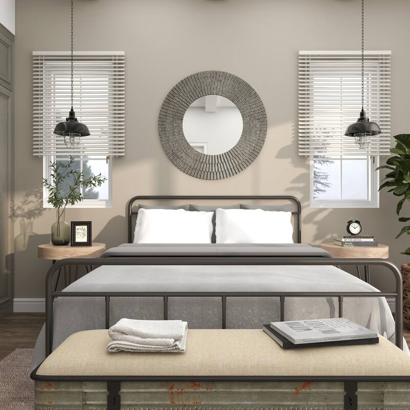 Gray Metal Room Wall Mirror