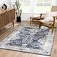 preview thumbnail 1 of 8, Hauteloom Scalby Hallway, Kitchen Runner Rug - Denim, Cream, Peach - 2'7" x 10' 2'7" x 10' - Denim, Cream, Peach / Scalby