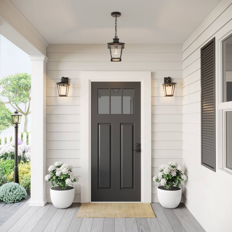 Millennium Lighting Bellmon 1 Light Outdoor Post Lantern with a Clear Glass Shade