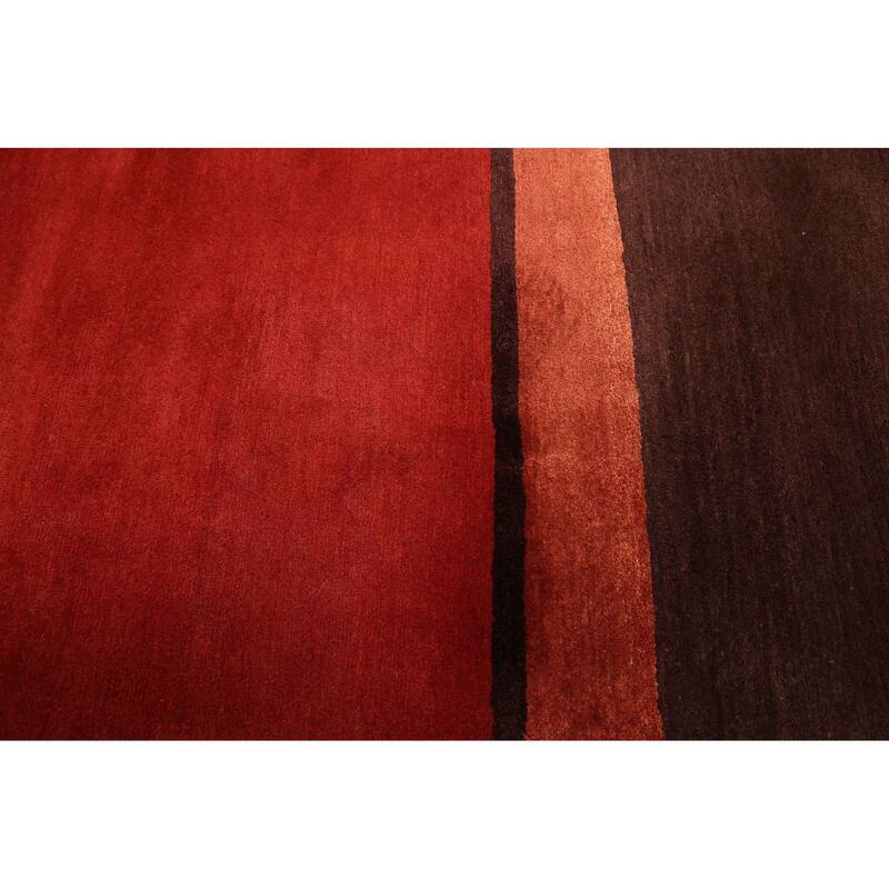 ECARPETGALLERY Hand-knotted Opulence Red Silk, Wool Rug - 9'0 x 11'11