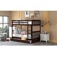preview thumbnail 3 of 15, Modren Twin over Twin Bunk Bed With Ladders and Two Storage Drawers for Bedroom