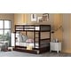 preview thumbnail 35 of 64, Twin-Over-Twin Classic Wooden Bunk Bed with Storage Espresso