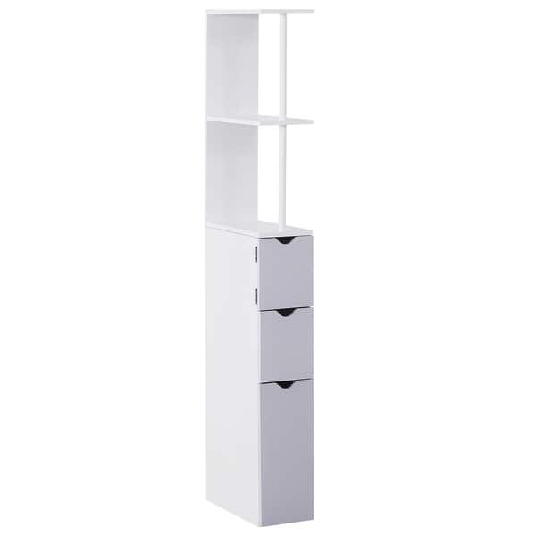 Bathroom Tower Storage Cabinet - 6 W x 13 D x 55.25 H - On Sale