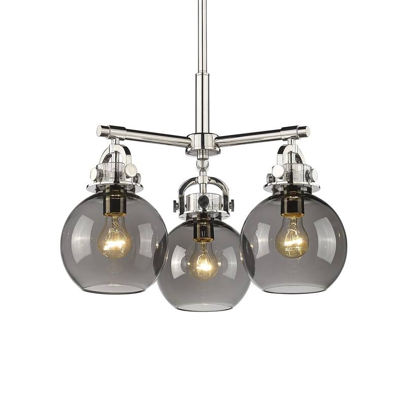 Innovations Lighting 410-3CR-16-20 Newton Sphere Pendant Newton Sphere - Polished Nickel / Plated Smoke