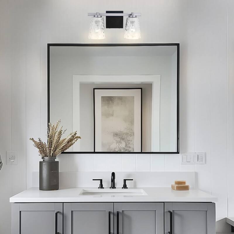 Modern Radiance 2-Light Nickel Vanity Light - 15"L x 5.9"W x 7.5"H