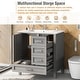 preview thumbnail 4 of 30, GDFStudio - Iris Modern 30" Bathroom Vanity with Ceramic Sink, Soft-Close Door & 3 Drawers