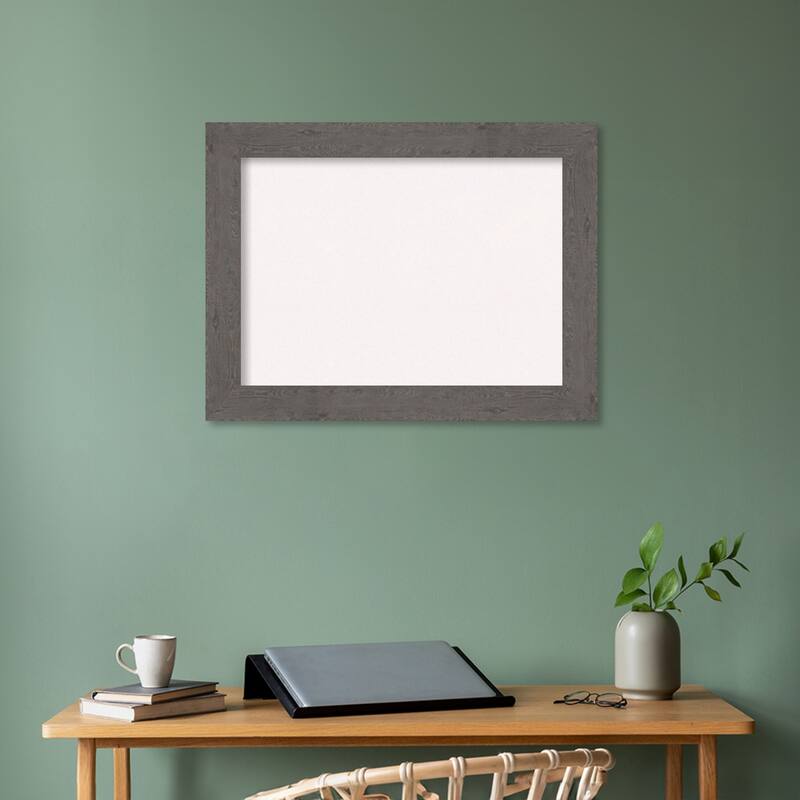 Rustic Plank Framed White Corkboard Bulletin Board