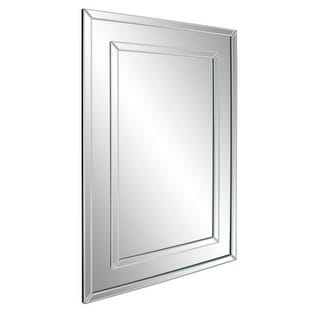 Allan Andrews Del Noble Silver Rectangular Mirror - 40 x 28 x 1