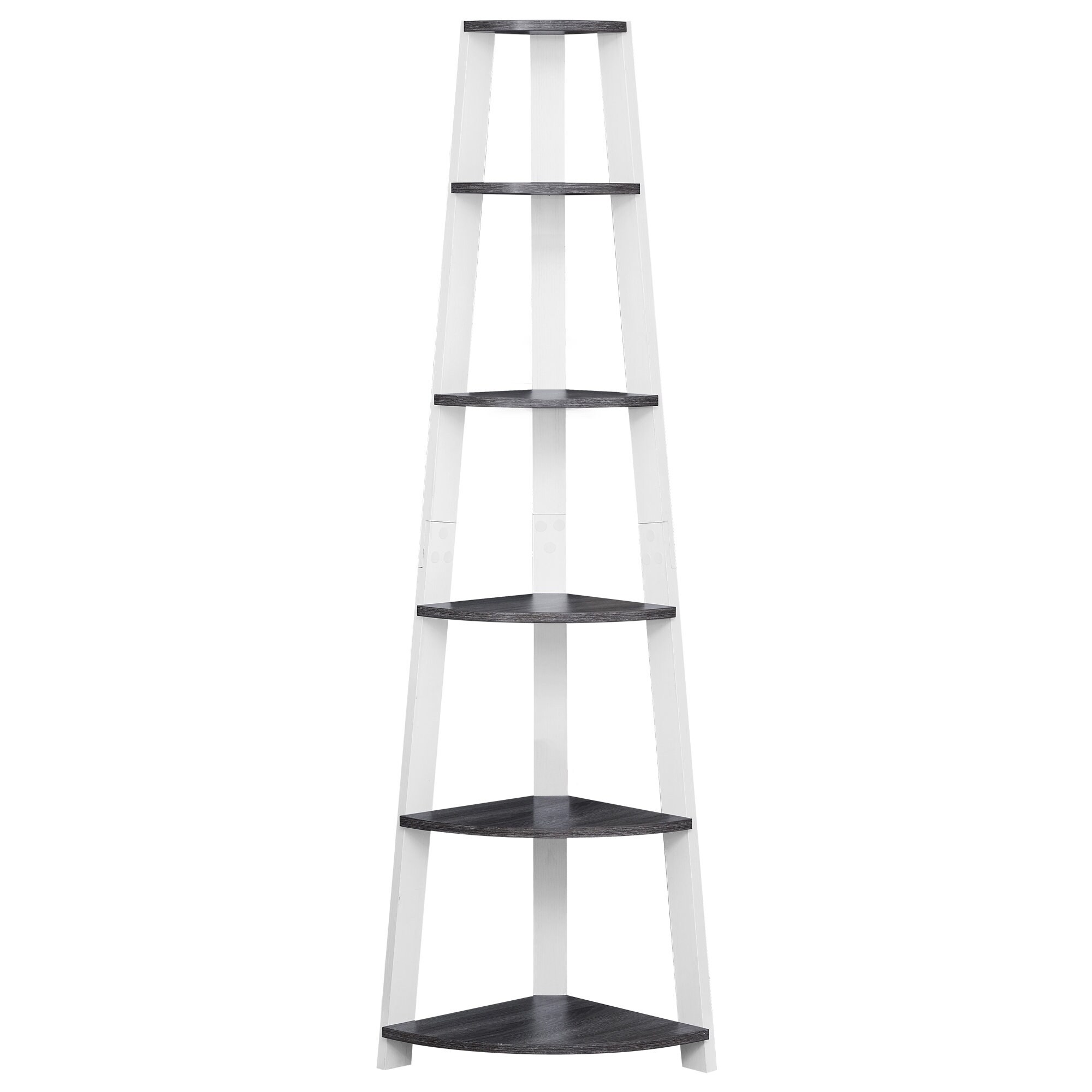 Shop Monarch I 2751 Grey White Corner Accent Etagere 72 Inch