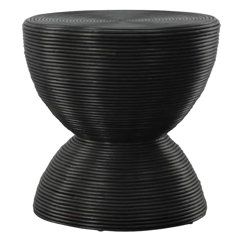 Uttermost 22899 22" Wide Rattan End Table - Black