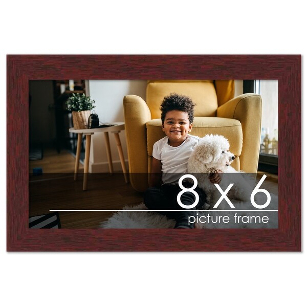 8x6 Traditional Mahogany Complete Wood Picture Frame with UV