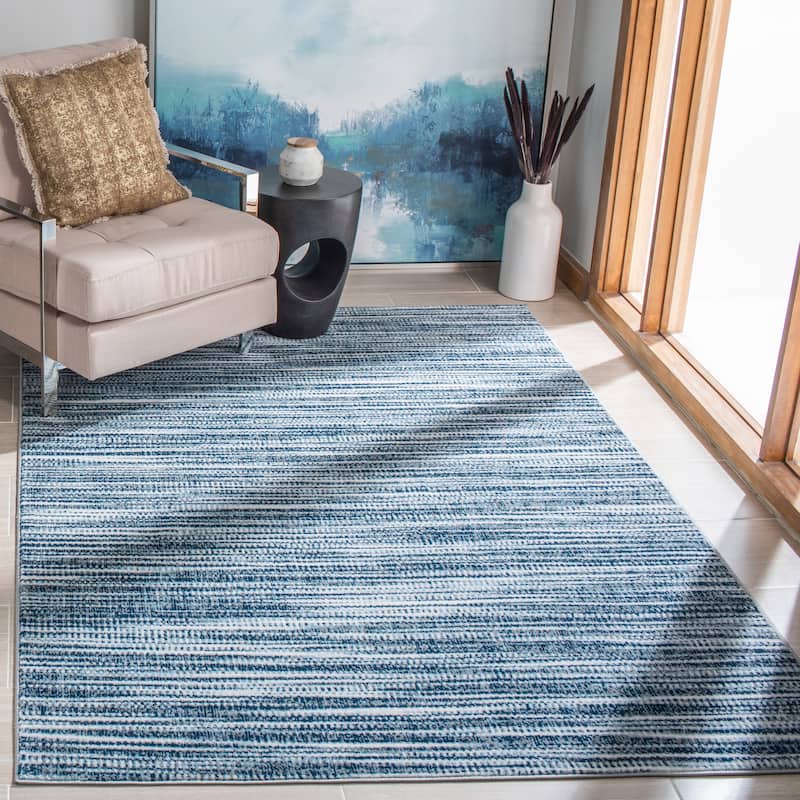 SAFAVIEH Lagoon Laraine Stripe Rug - 9' x 12' - Navy/Ivory