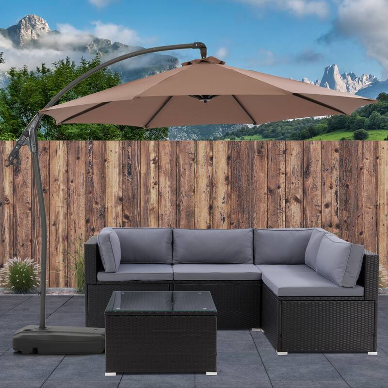9.5 Ft Cantilever Patio Umbrella with Base