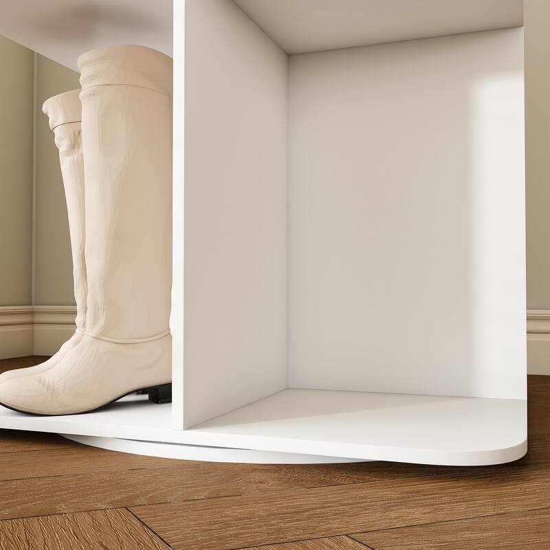 American Design 7-Tier Shoe Tower Spinning Storage Fits 28 Pairs of Shoes