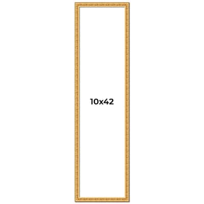 10x42 Frame Gold Real Wood Picture Frame Width 1 inches | Interior