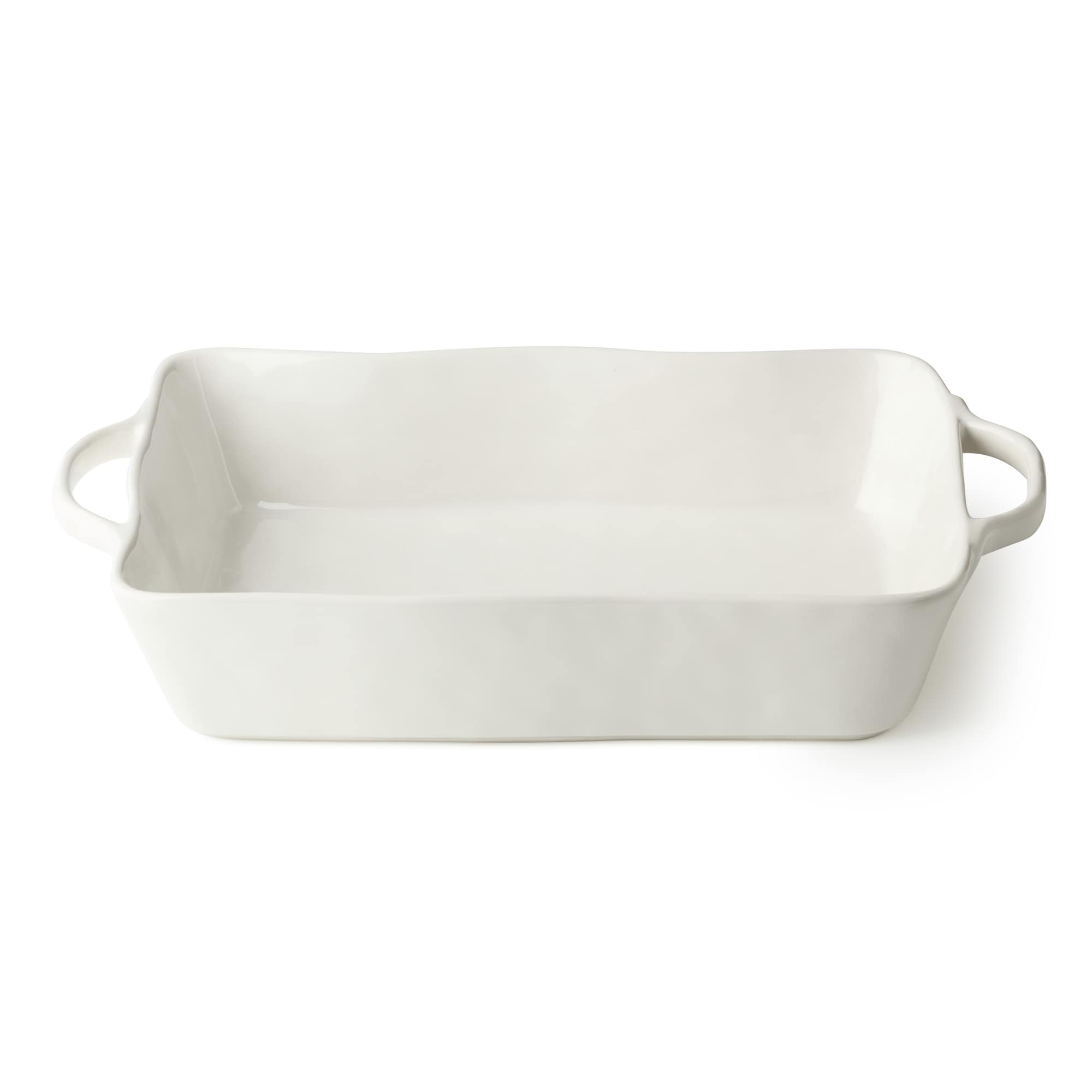 Certified International Linen Cream Medium Rectangular Baker 14" x 8.75" x 2.75"