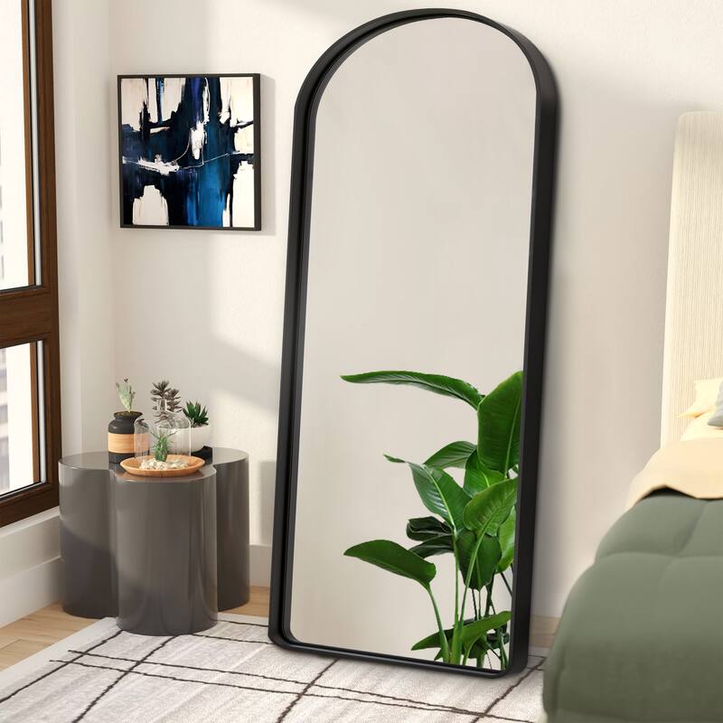 Modern Aluminum Alloy Wall-mounted Rectangular/Arched Deep Mirror