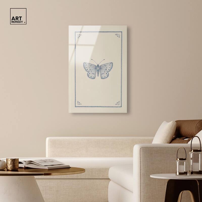 Blue Butterfly II Acrylic by Art Remedy, Ready to Hang