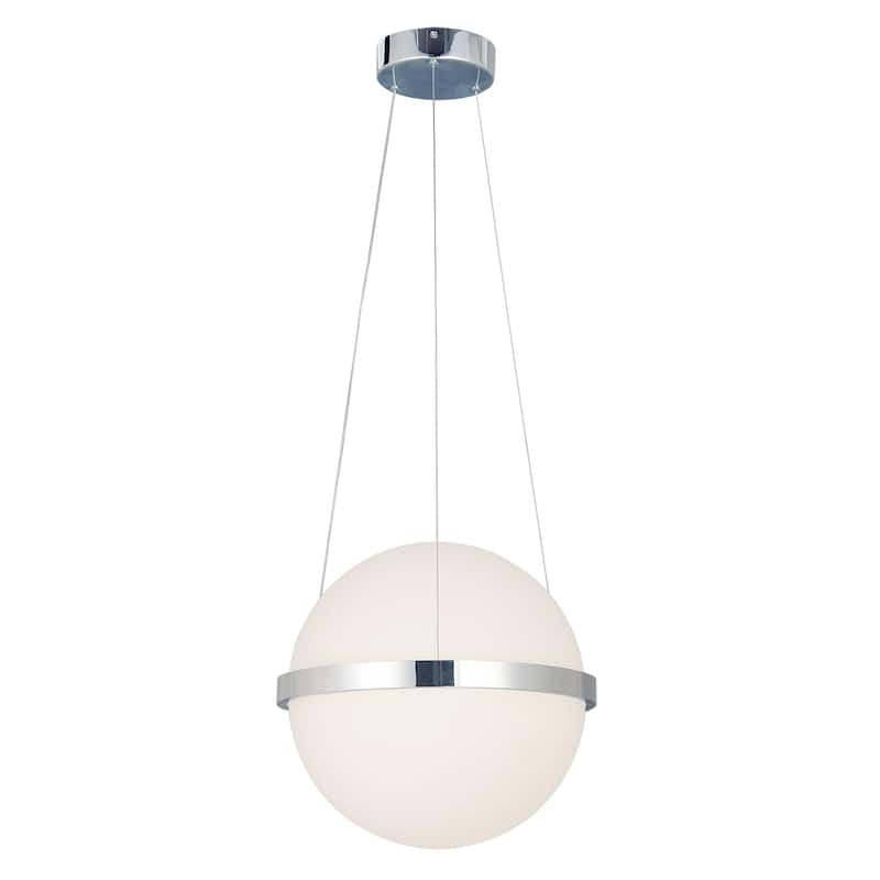 EVOLV Acryluxe Centric 15-inch Polished Chrome LED Pendant with Opal Acrylic