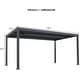 preview thumbnail 58 of 74, PURPLE LEAF Outdoor Louvered Pergola with Adjustable Metal Roof for Patio Pergola 10' x 16' - Grey
