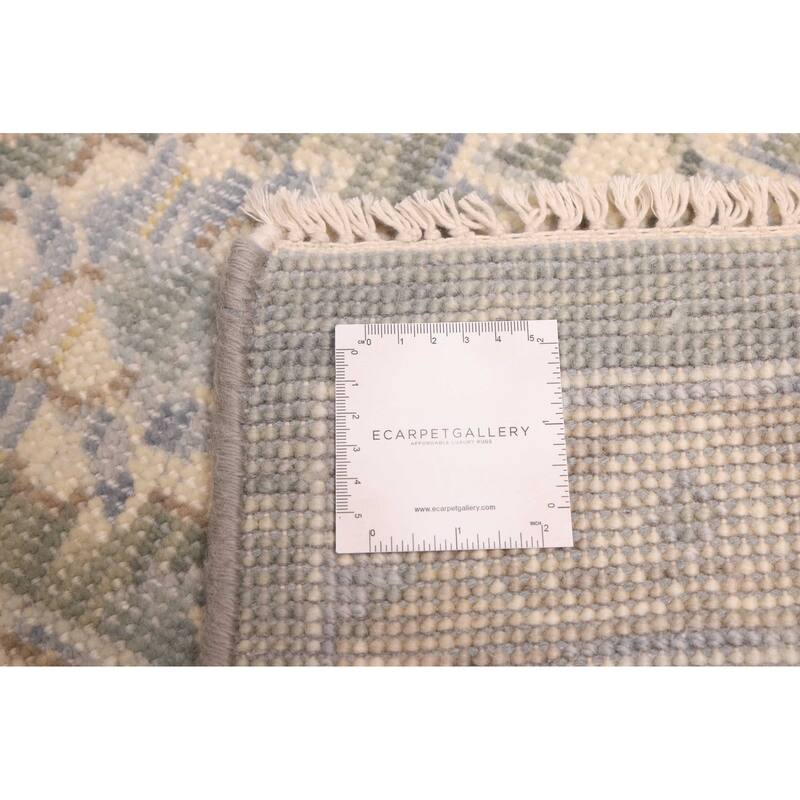 ECARPETGALLERY Hand-knotted Modern Oushak Teal Wool Rug - 9'0 x 12'3