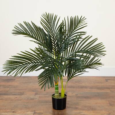 Golden Cane Palm Artificial Potted Tree - 3'