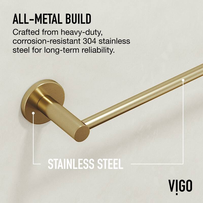 VIGO Cass 3-Piece Bathroom Hardware Accessory Set with 24 in. Towel Bar, Toilet Paper Holder, Hand Towel Holder